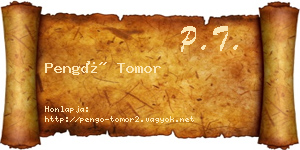 Pengő Tomor névjegykártya